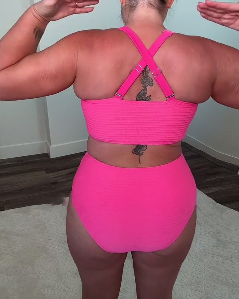 Bikini décontracté triangle uni