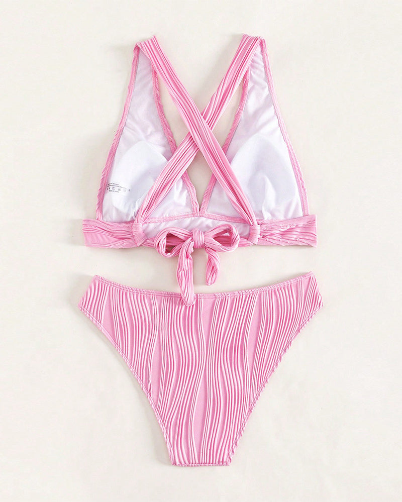 Seksi bikini v enotni barvi V
