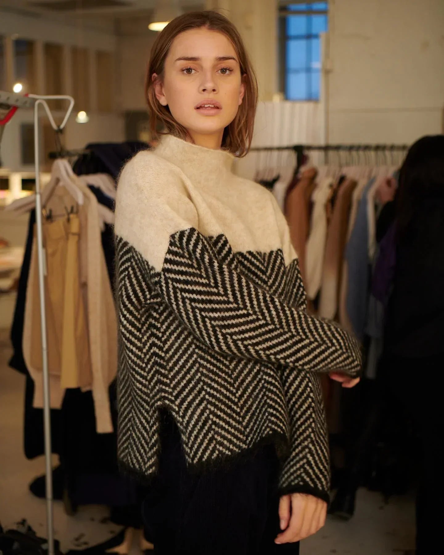 ADELIE | Pull à col roulé premium en tricot de qualité