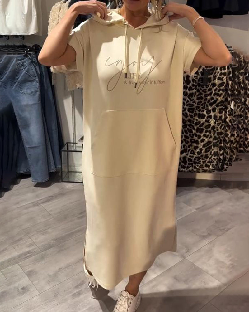 Saskia™ | Ohlapna obleka s kapuco