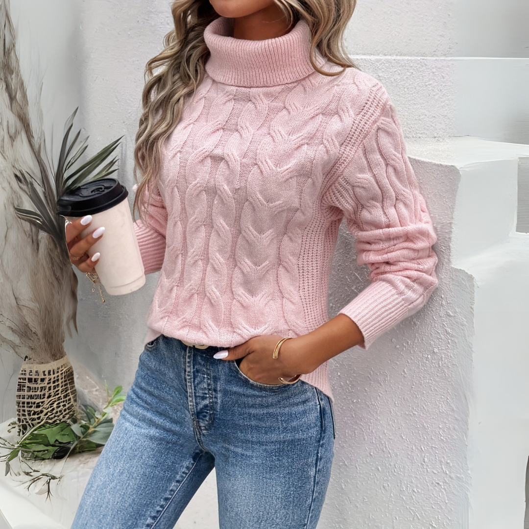 Amelia | Eleganten pulover z visokim ovratnikom iz pletenine