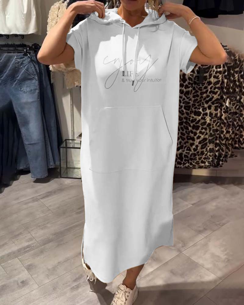 Saskia™ | Ohlapna obleka s kapuco