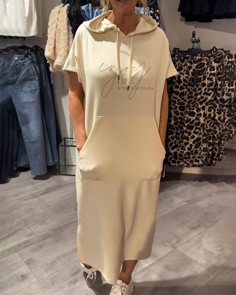 Saskia™ | Ohlapna obleka s kapuco