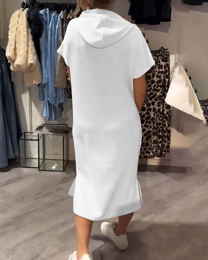 Saskia™ | Ohlapna obleka s kapuco