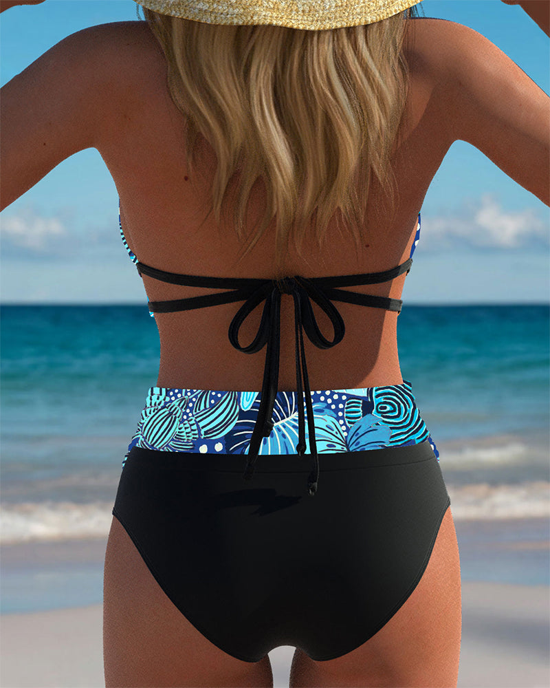 Bikini Seksi Halterneck Modrček