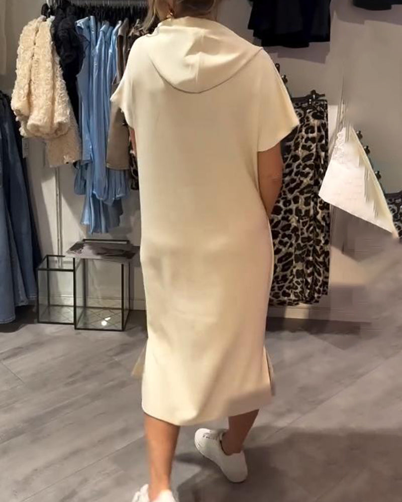 Saskia™ | Ohlapna obleka s kapuco