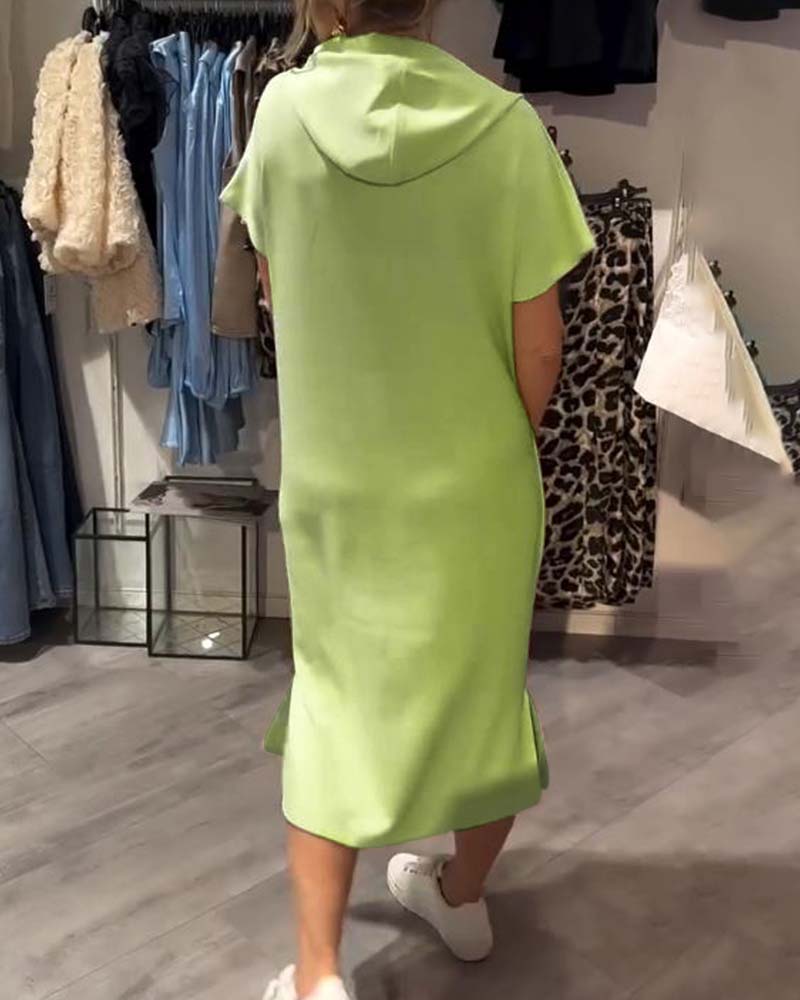 Saskia™ | Ohlapna obleka s kapuco