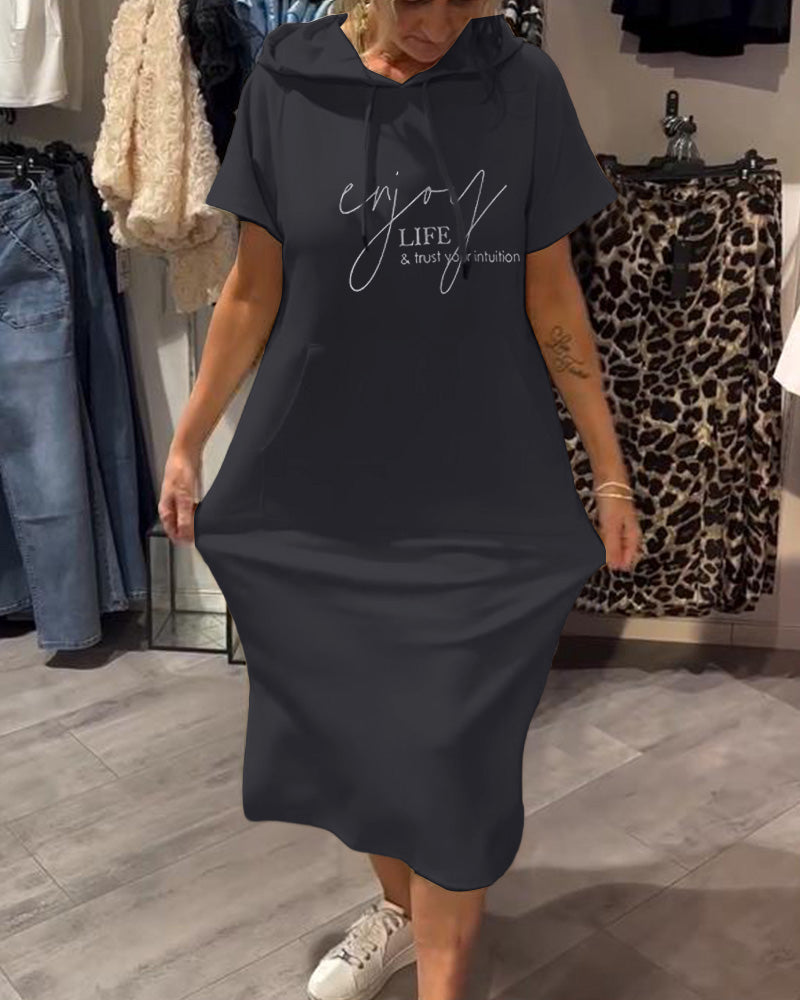 Saskia™ | Ohlapna obleka s kapuco