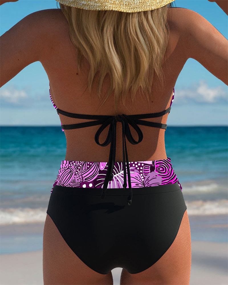Bikini Seksi Halterneck Modrček