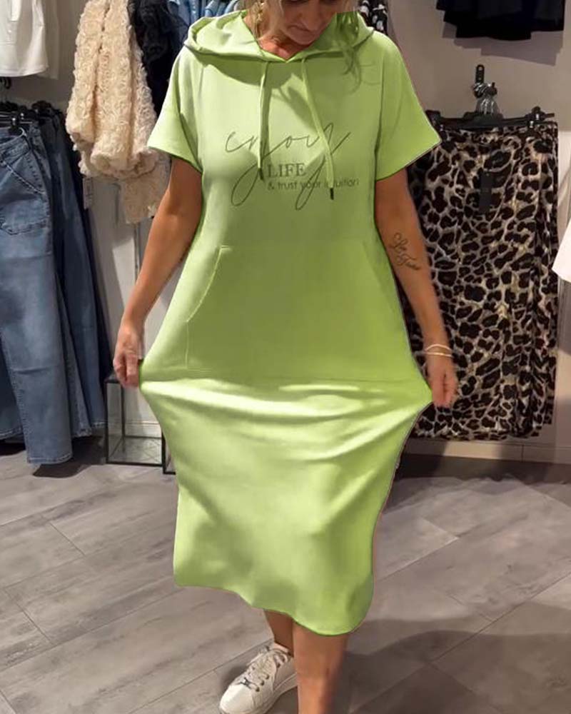 Saskia™ | Ohlapna obleka s kapuco