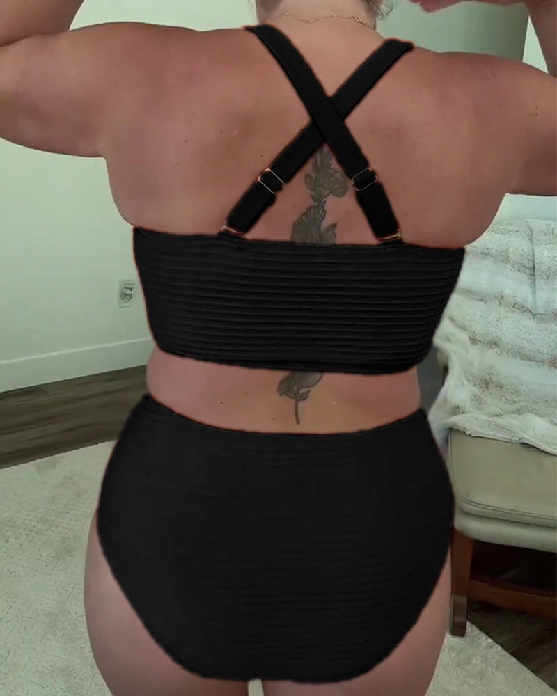 Bikini décontracté triangle uni