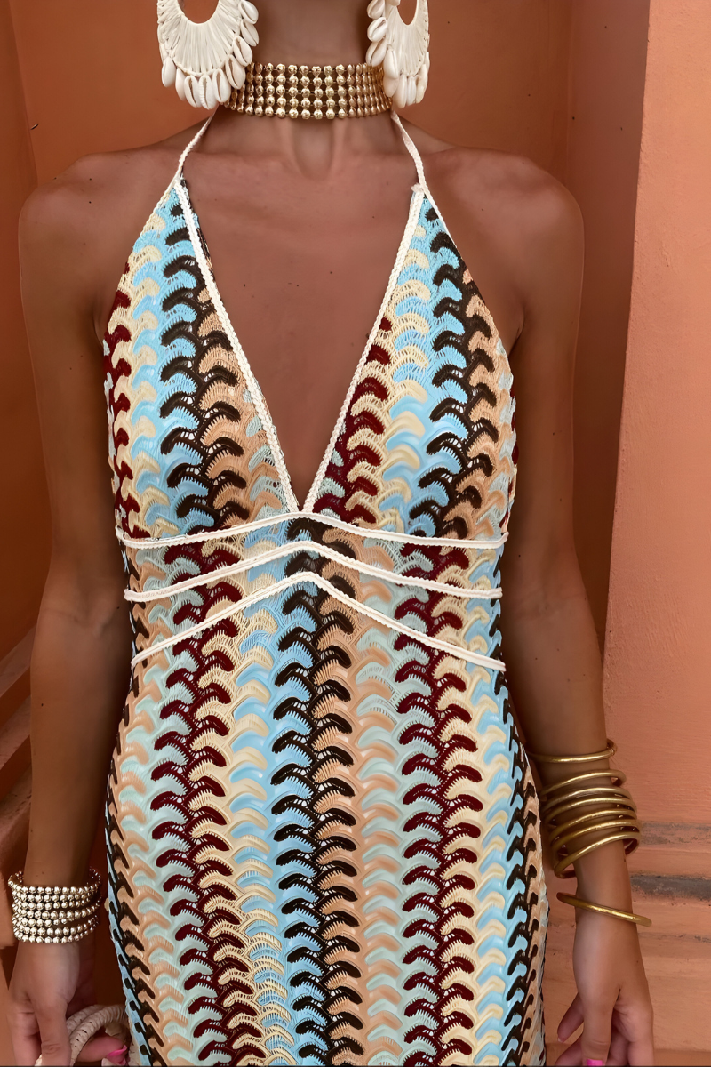 Solena™ | Maxi boho obleka z odprtim hrbtom