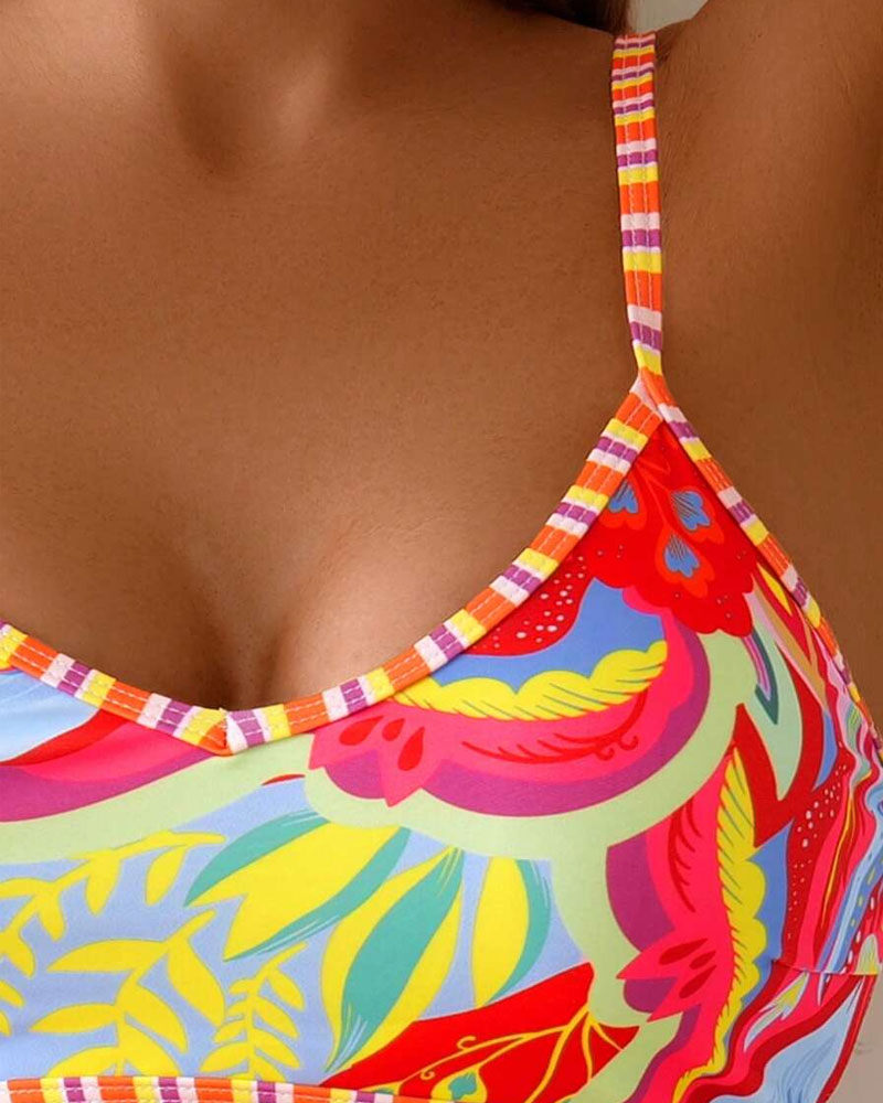 Visokokakovostni bikini z natisnjenim trikotnikom