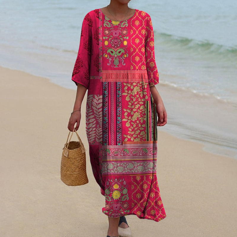 Marlene – Boho-maxi tekoča obleka