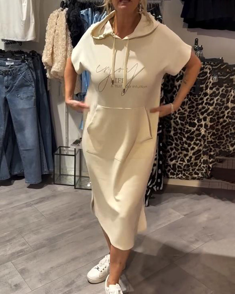 Saskia™ | Ohlapna obleka s kapuco