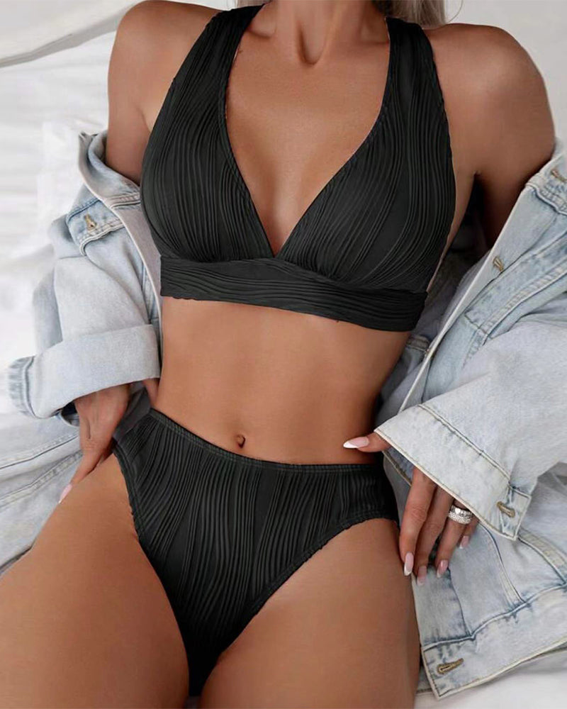 Seksi bikini v enotni barvi V