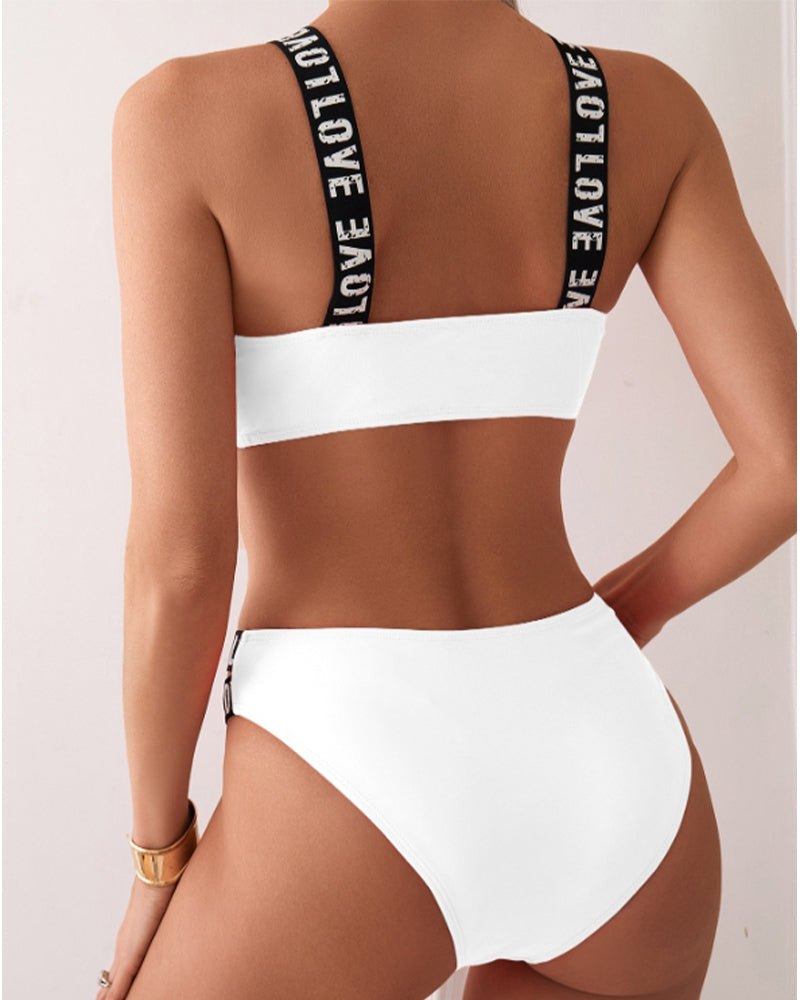 Bikini Črke Z Naramnicami Dva Kosa