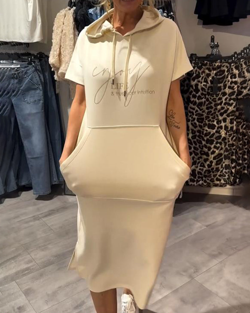 Saskia™ | Ohlapna obleka s kapuco