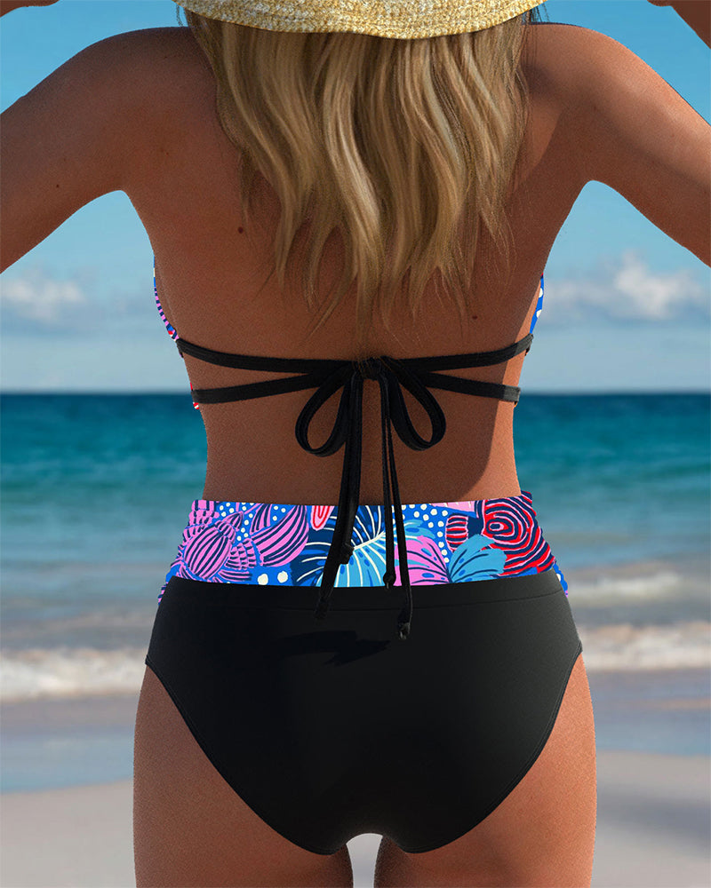 Bikini Seksi Halterneck Modrček