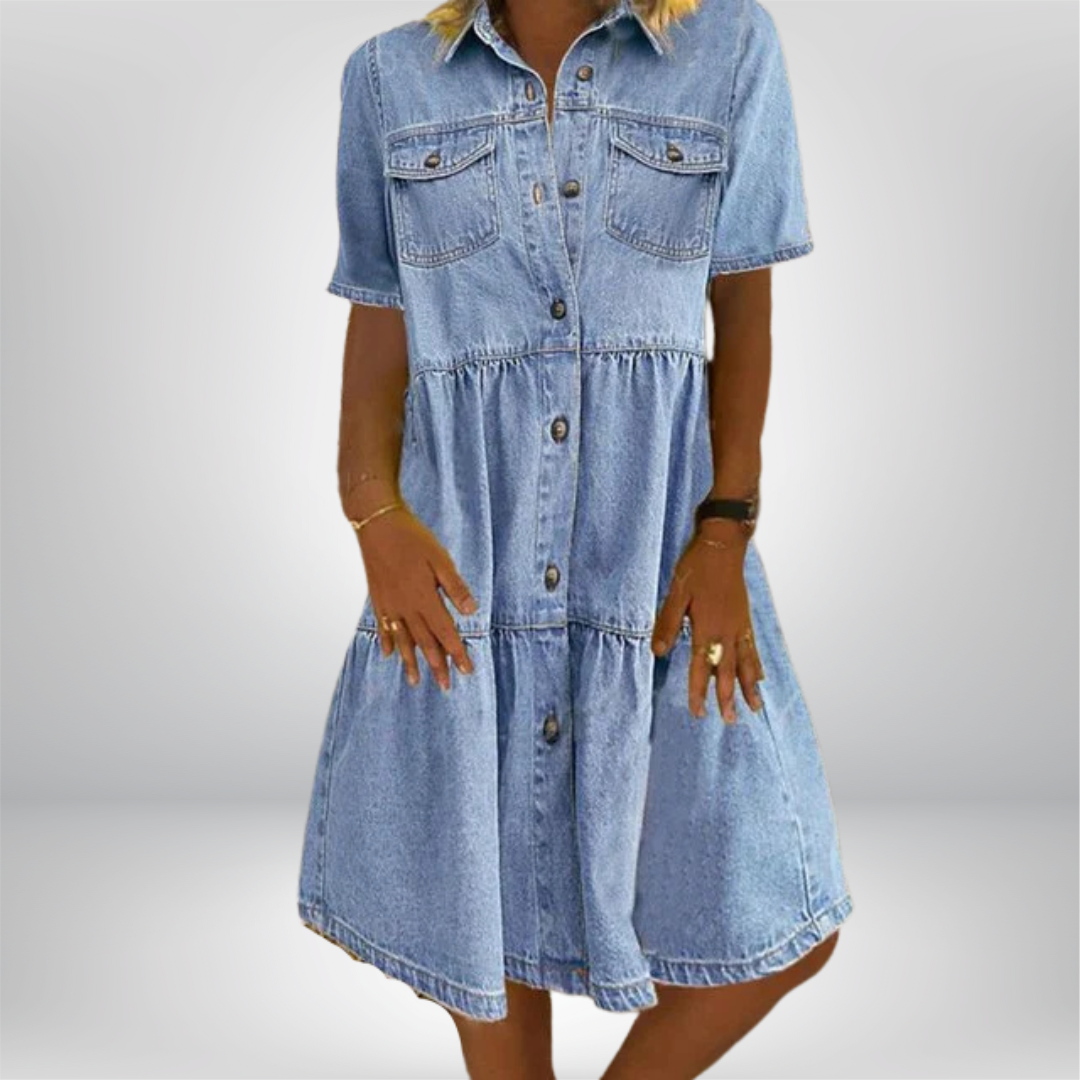 Amelia - Boho Jean Obleka