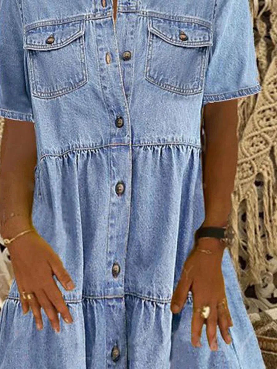 Amelia - Boho Jean Obleka