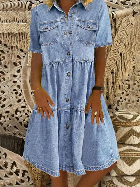 Amelia - Robe en Jean Bohème