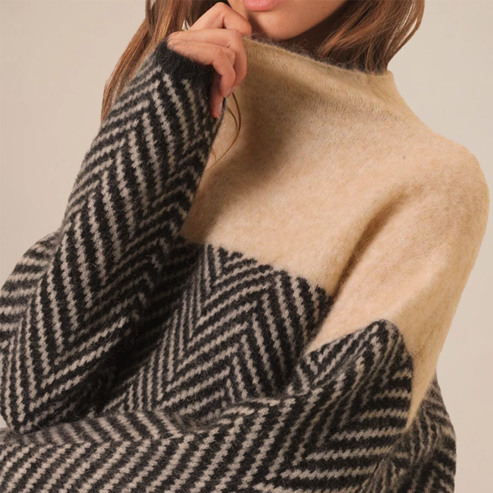ADELIE | Pull à col roulé premium en tricot de qualité