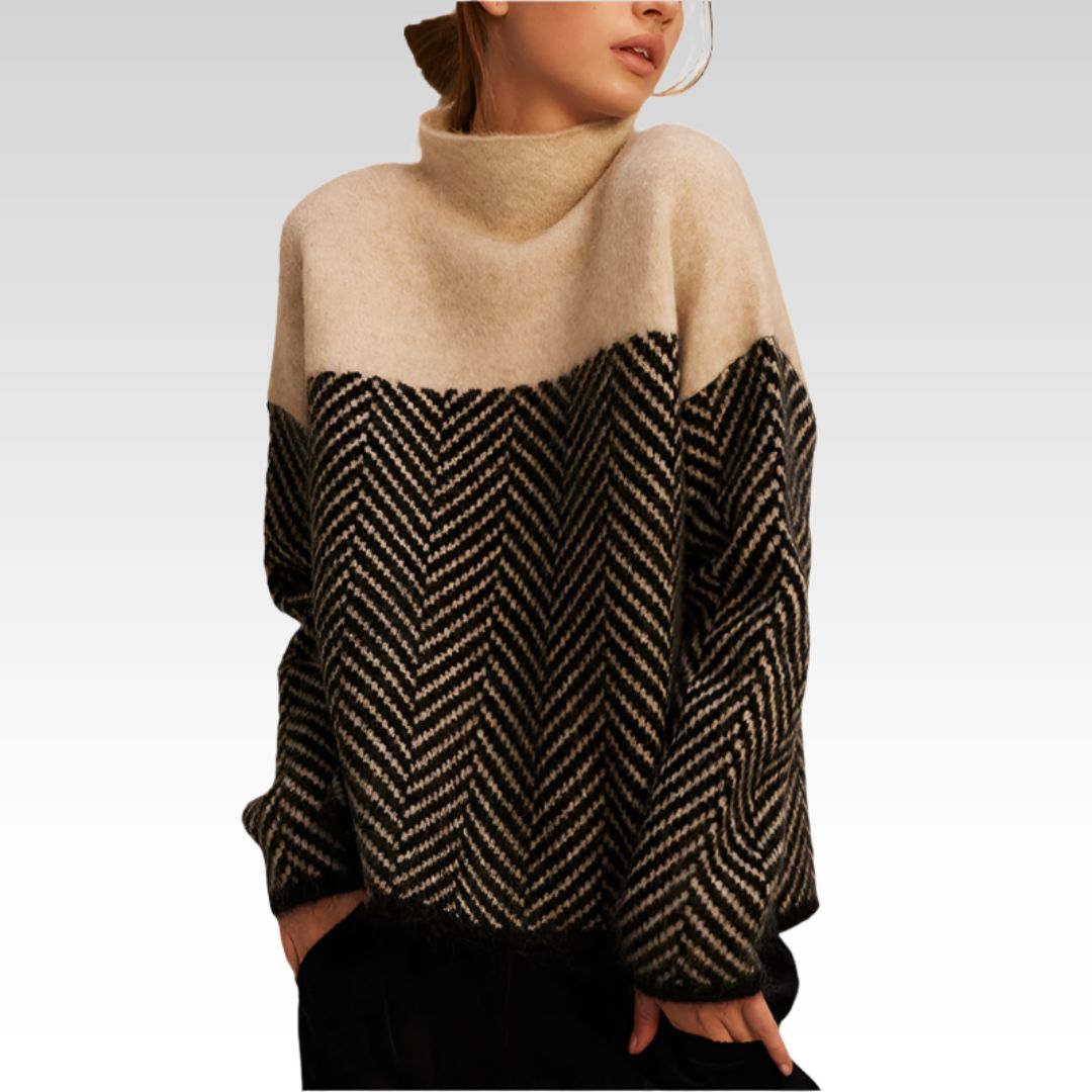 ADELIE | Pull à col roulé premium en tricot de qualité