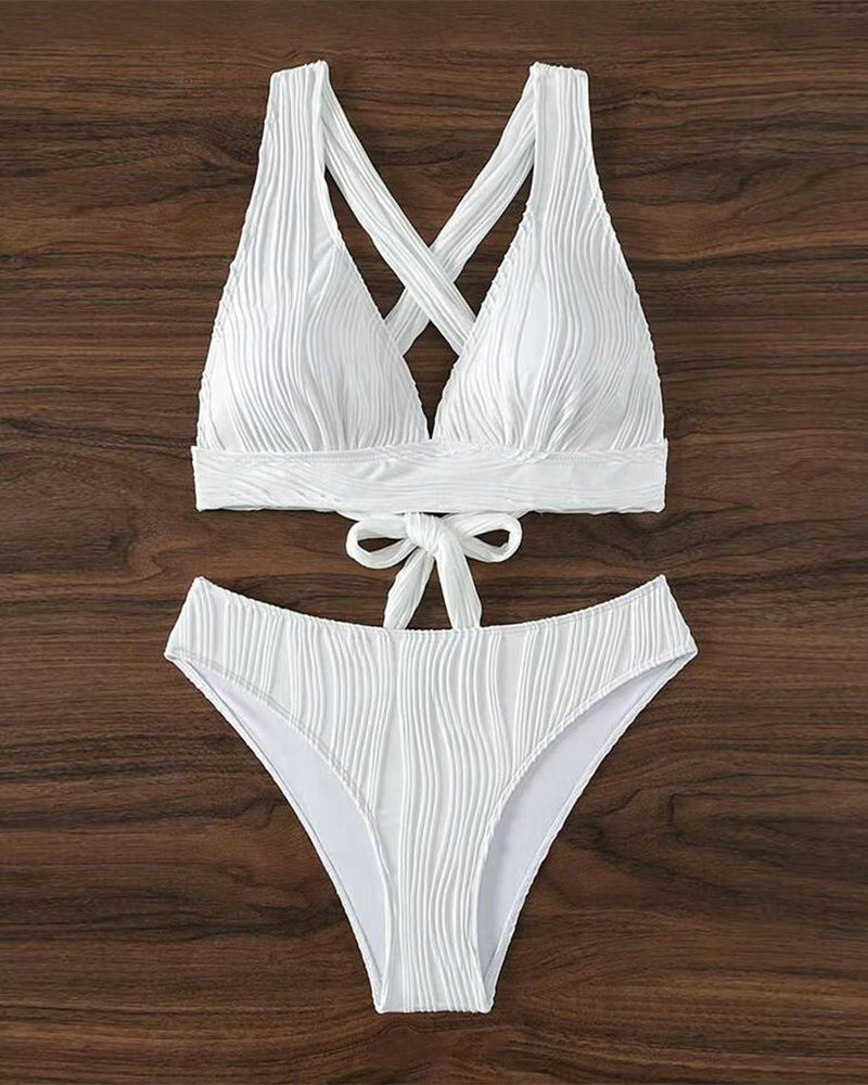 Seksi bikini v enotni barvi V