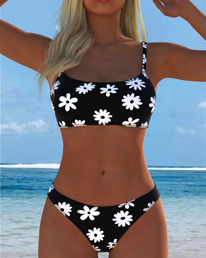 Bikini Imprimé Feuilles