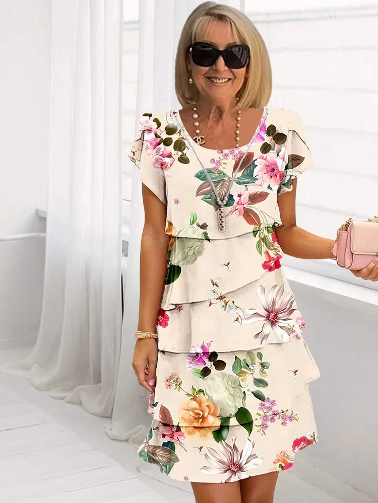 Ines | Elegantna cvetlična obleka