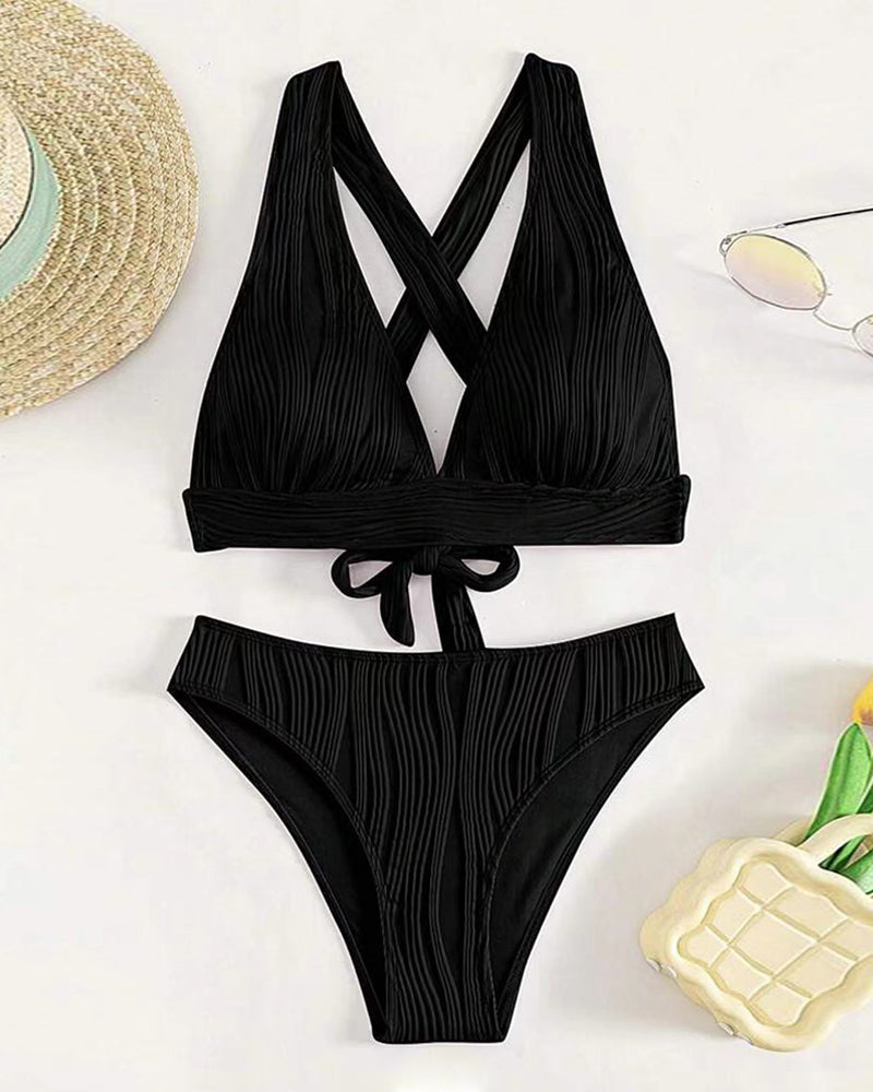 Seksi bikini v enotni barvi V