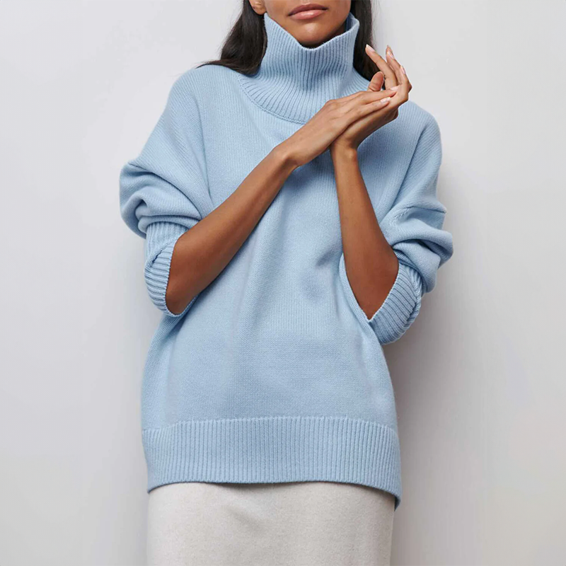 Amelia | Pull en tricot élégant à col roulé
