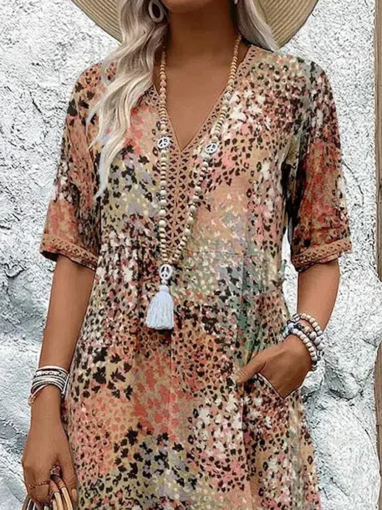 Colette™ | Vibrant midi obleka