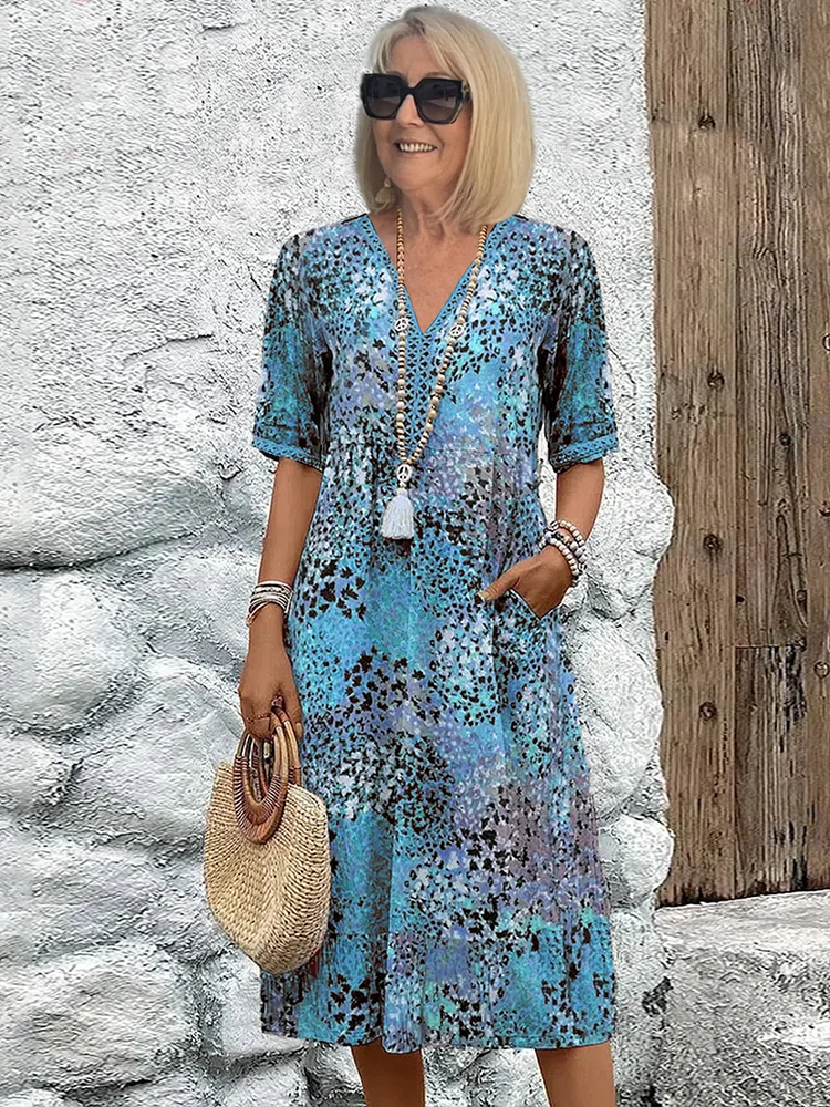 Colette™ | Vibrant midi obleka
