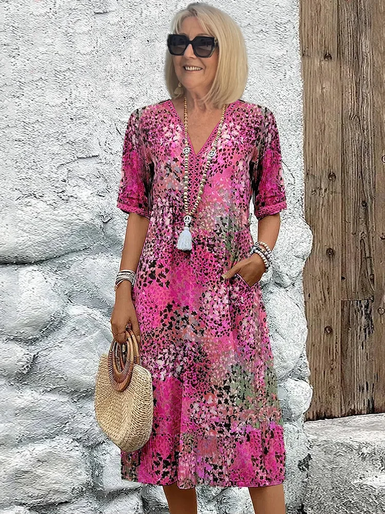Colette™ | Vibrant midi obleka