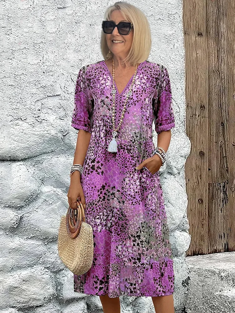 Colette™ | Vibrant midi obleka