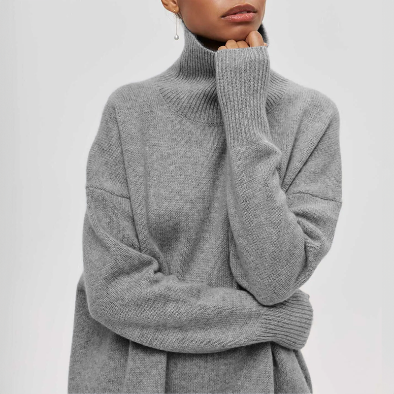 Amelia | Pull en tricot élégant à col roulé