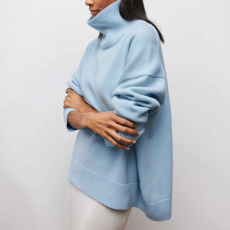 Amelia | Pull en tricot élégant à col roulé