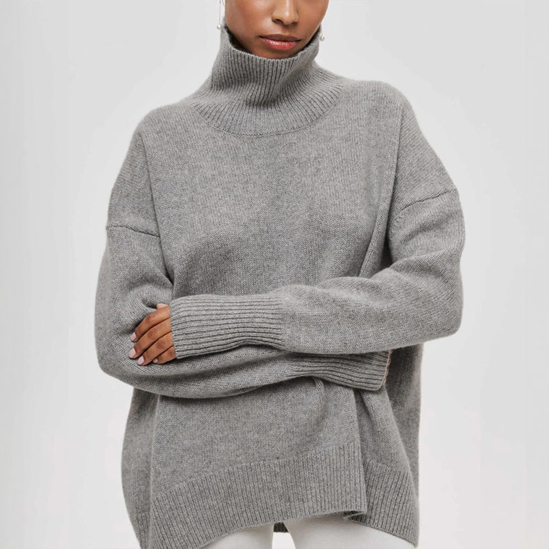 Amelia | Pull en tricot élégant à col roulé