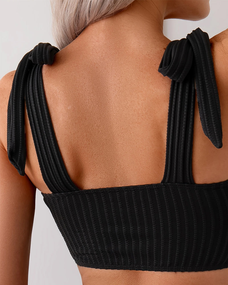 Bikini à Lien Unicolore Triangle