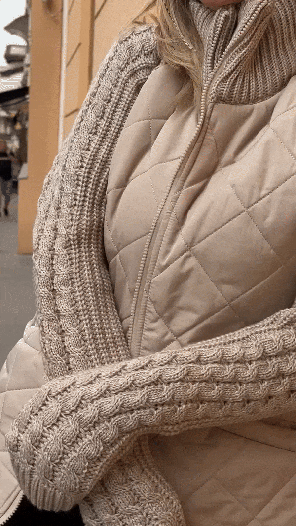 MORFA - Ženska puloverjak z patchwork vzorcem