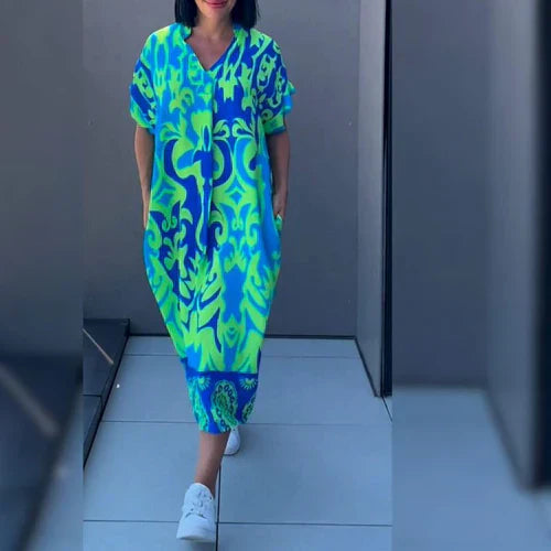 Elena™ - Elegantna cvetna obleka