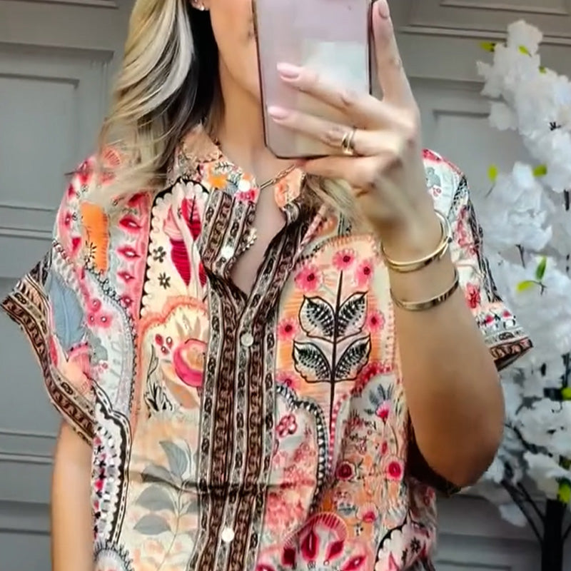 🎉💃 Kompleti z vzorci - majica in široke hlače za ženske
